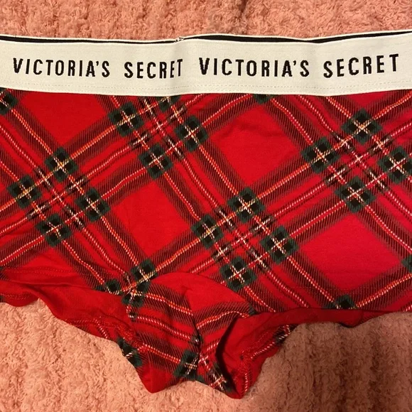 2pc set Victoria’s secret bra& panty plaid pattern holiday bra panty set 34B M - Picture 10 of 16